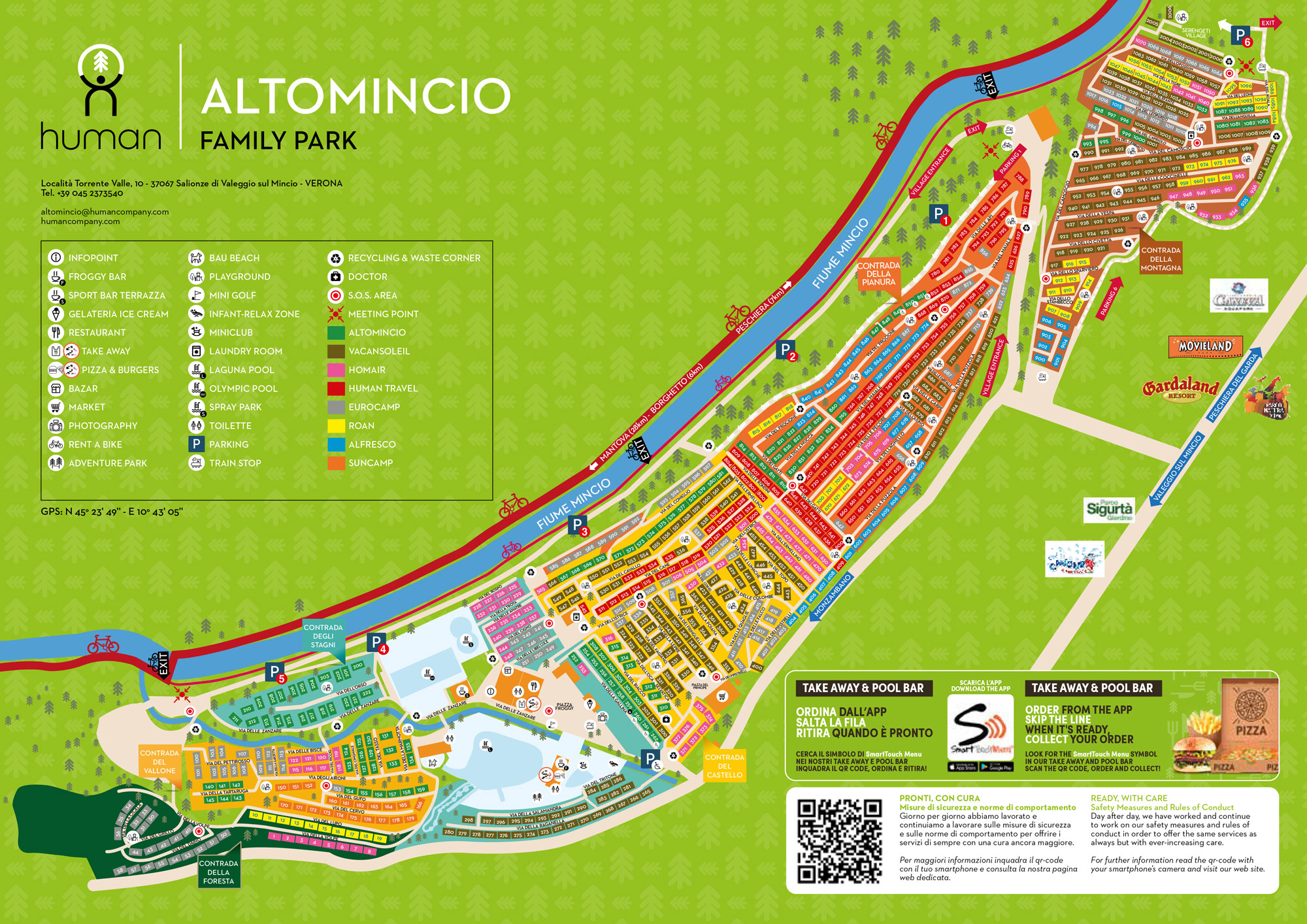 Campsite map Altomincio Family Park