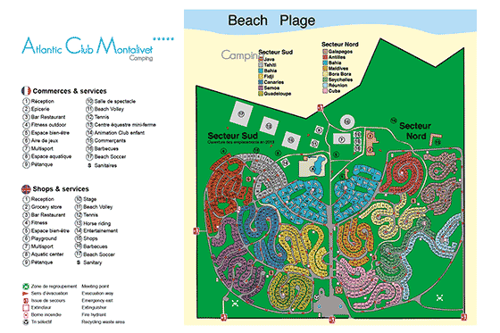 campsite Atlantic Club Montalivet in Aquitaine / Les Landes, Gironde ...