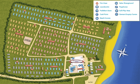 Barmston Beach Holiday Park Map