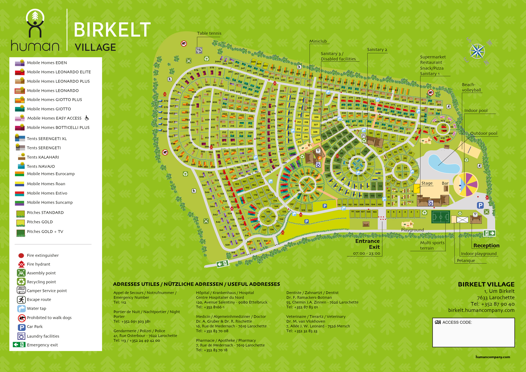 Campsite map Birkelt