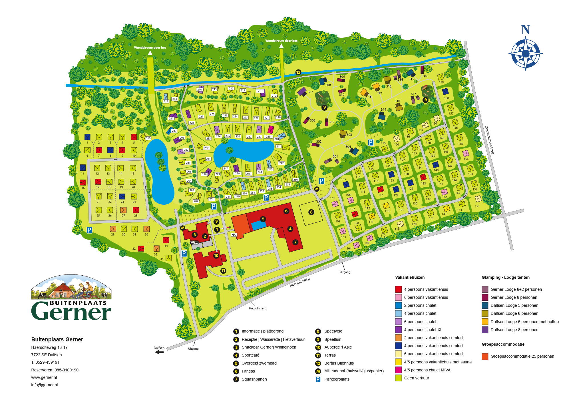 Campsite map Buitenplaats Gerner