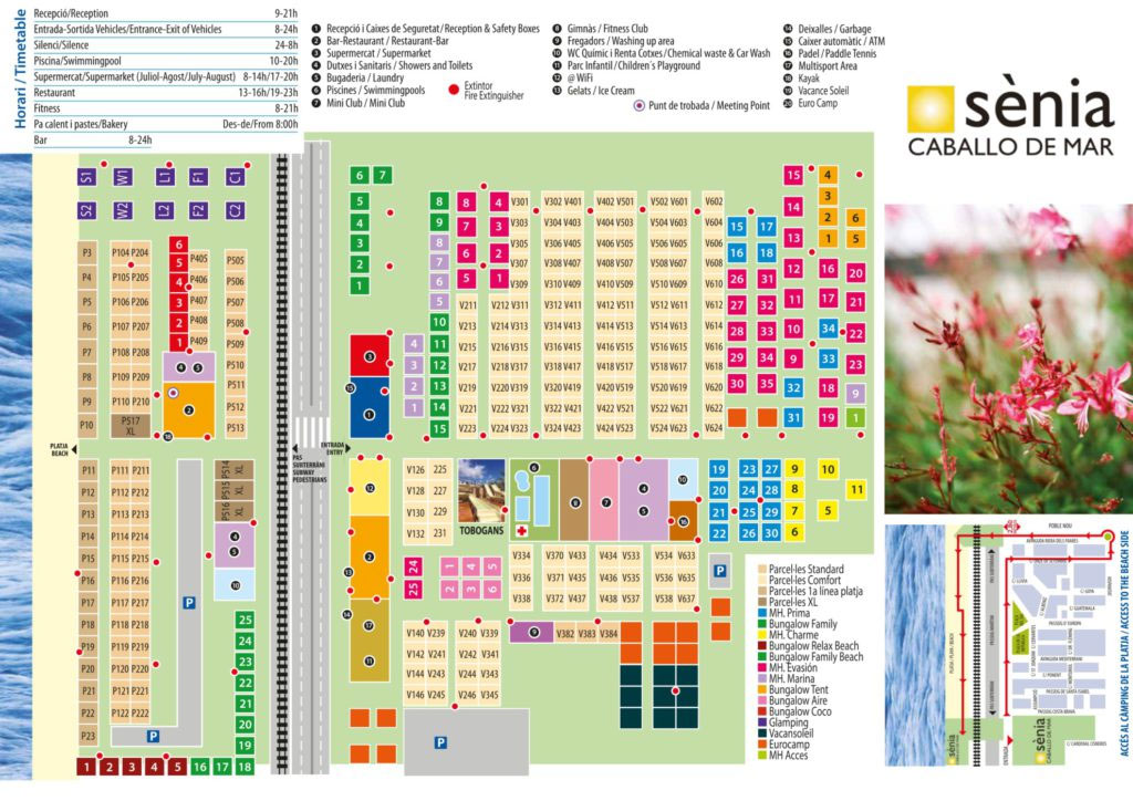 Campsite map Caballo de Mar