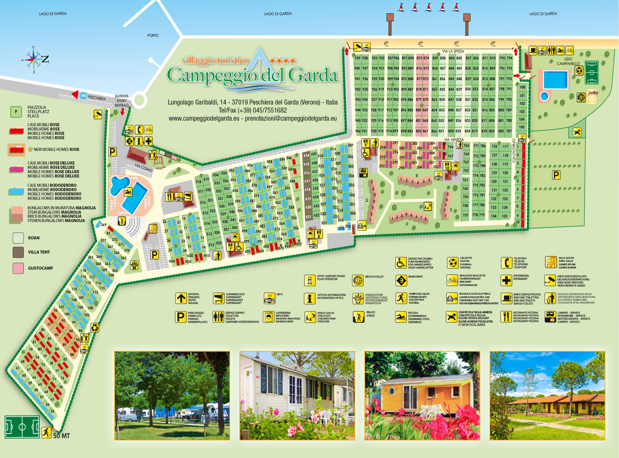 Campsite map Campeggio Del Garda