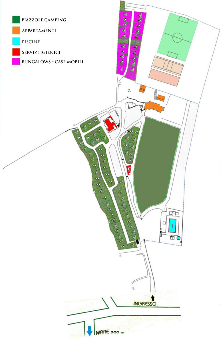 Campsite map Casa dei Prati