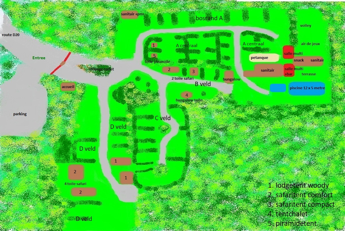 Campsite map Chantegril