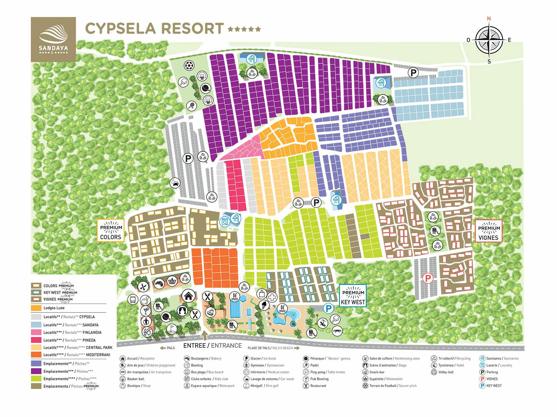 Campsite map Cypsela