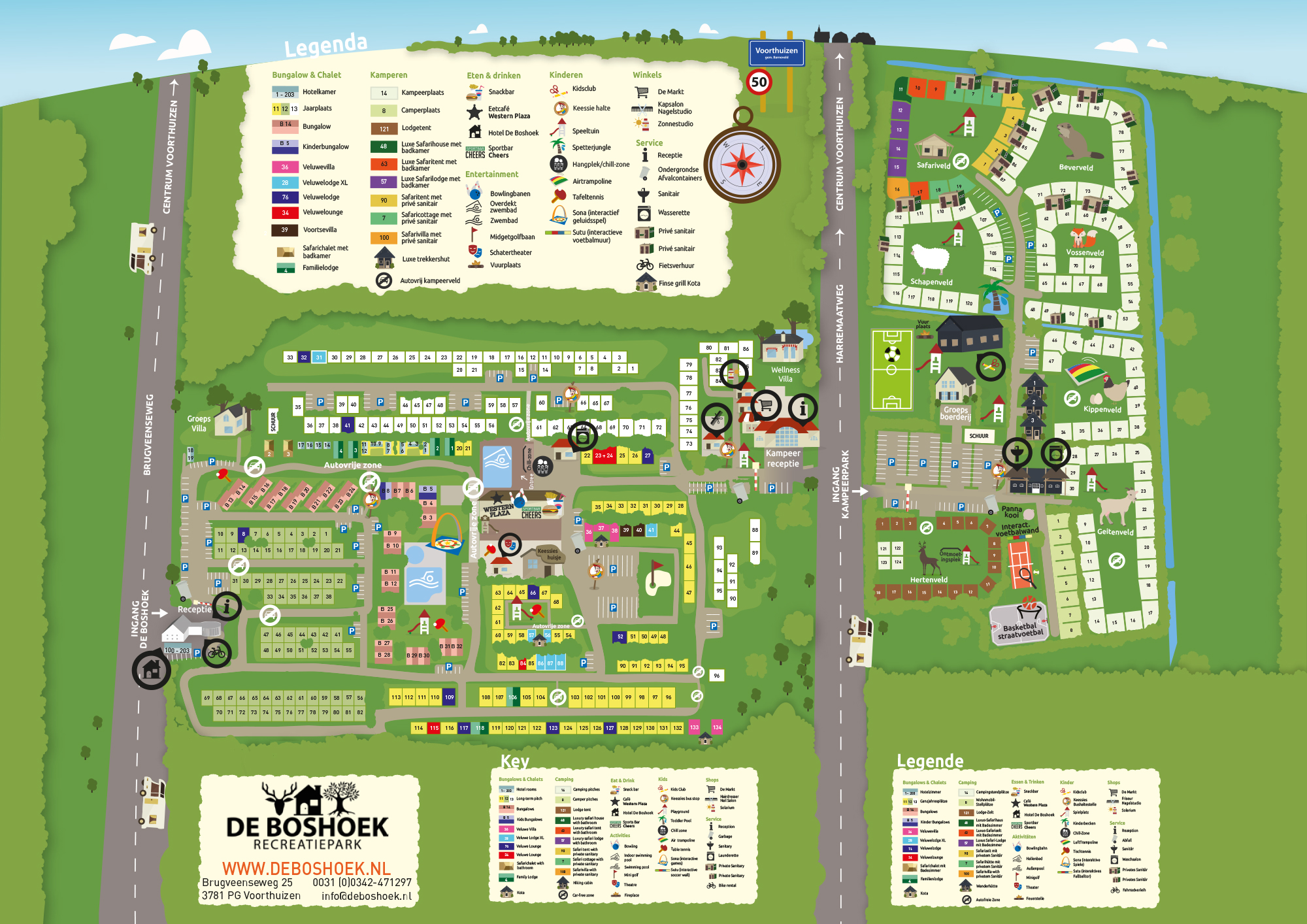 Campsite map De Boshoek