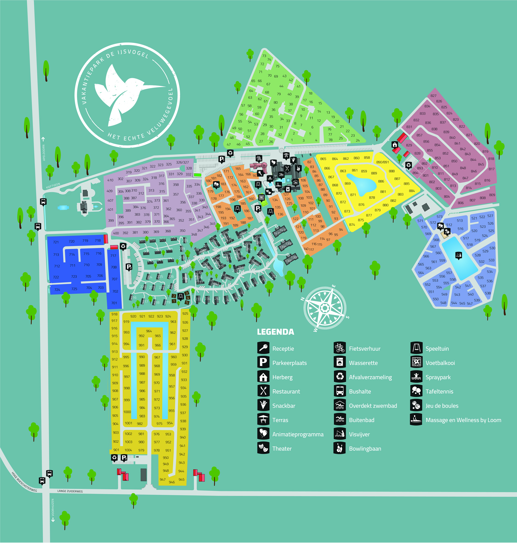 Campsite map De IJsvogel