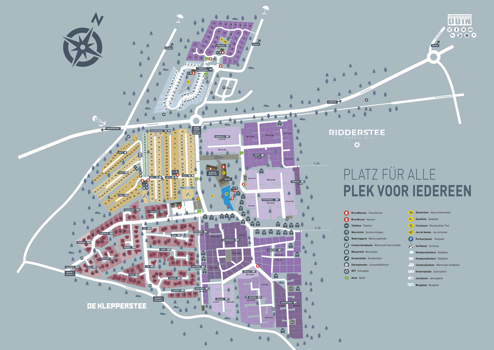 Campsite map De Klepperstee