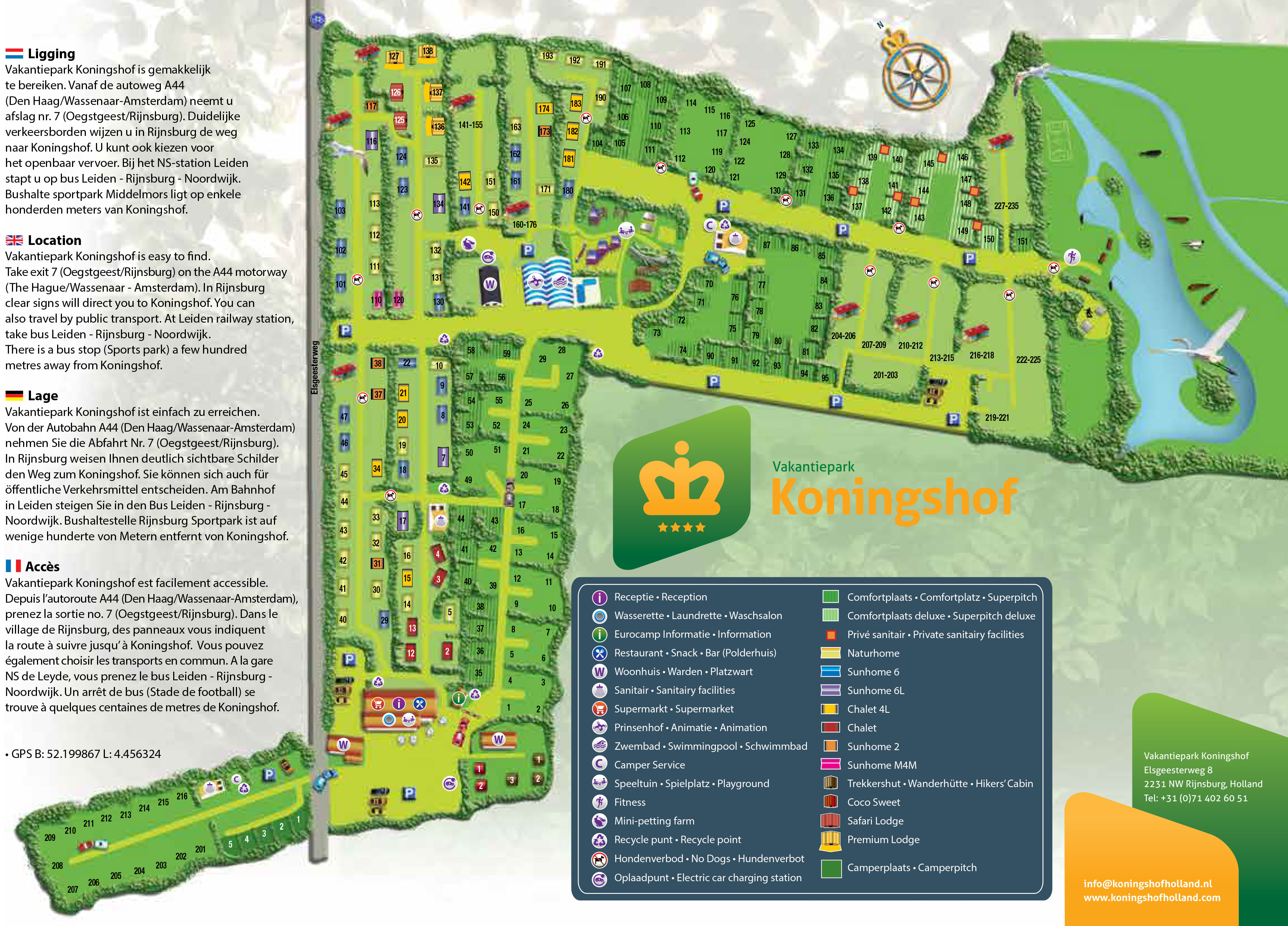 Campsite map De Koningshof