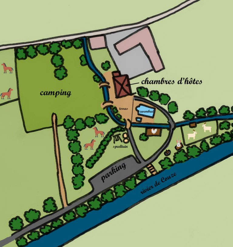 Campsite map Domaine des Lilas