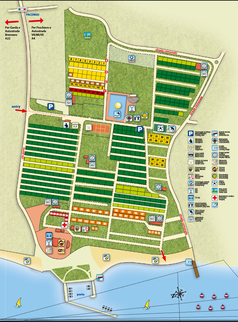 Campsite map Eurocamping Pacengo
