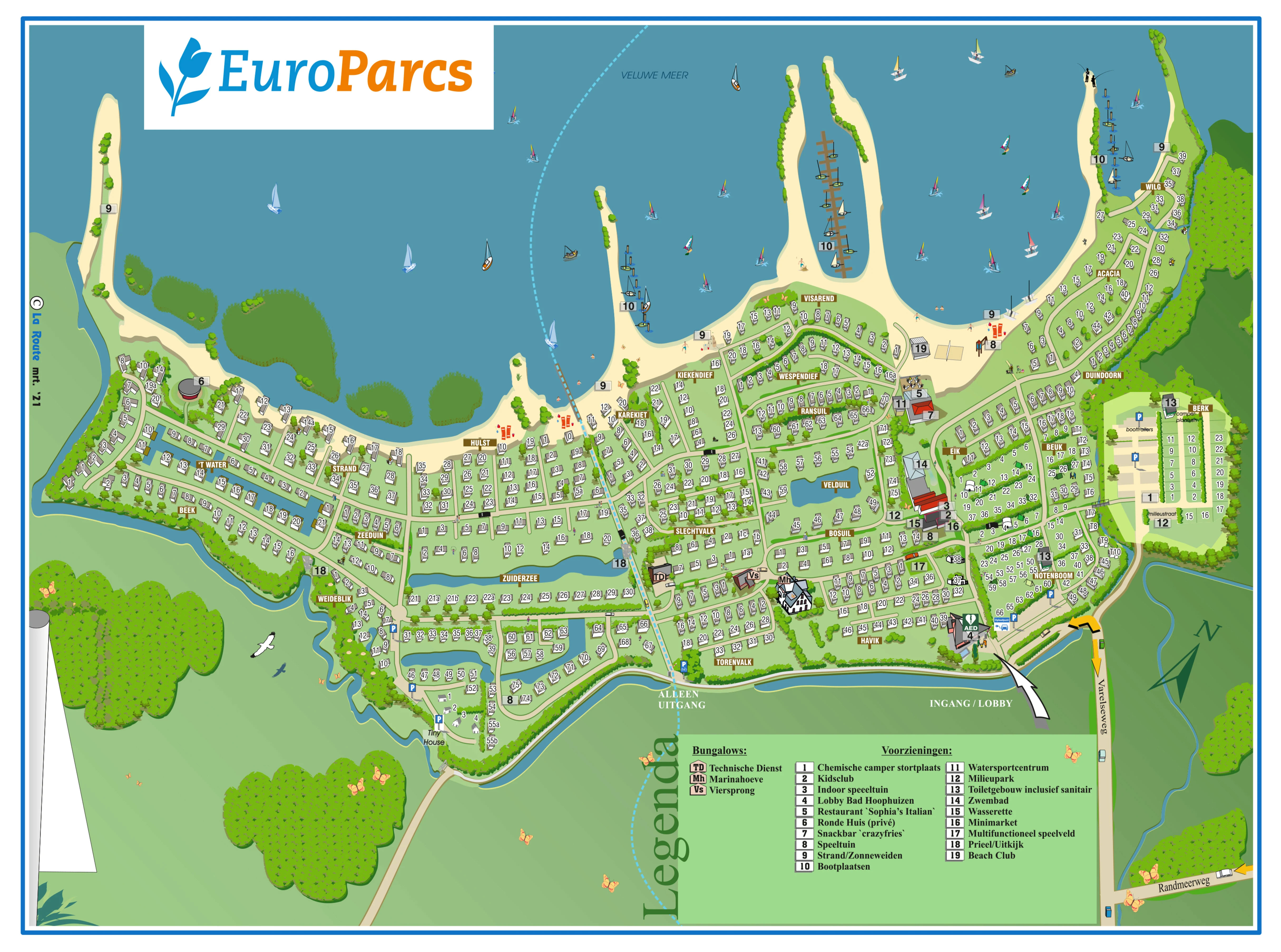 Campsite map EuroParcs Bad Hoophuizen