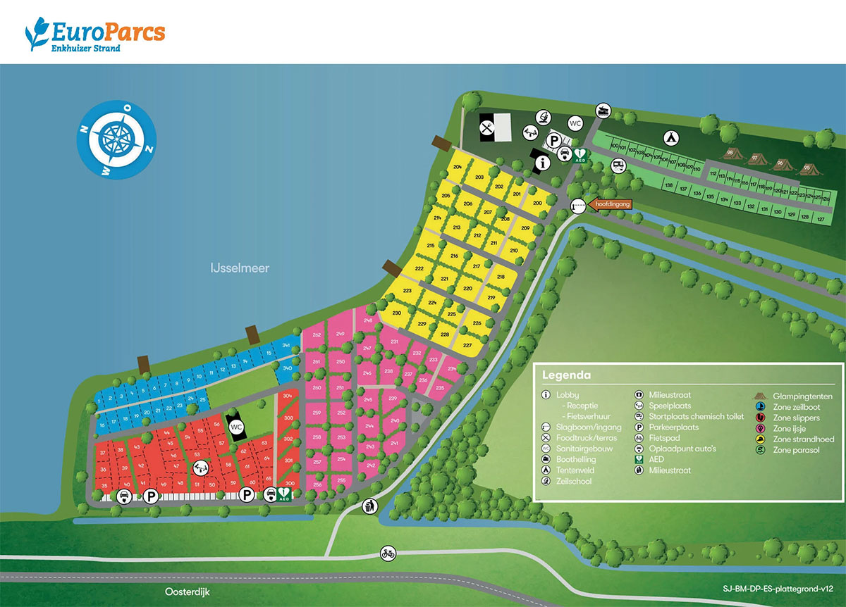 Campsite map EuroParcs Enkhuizer Strand