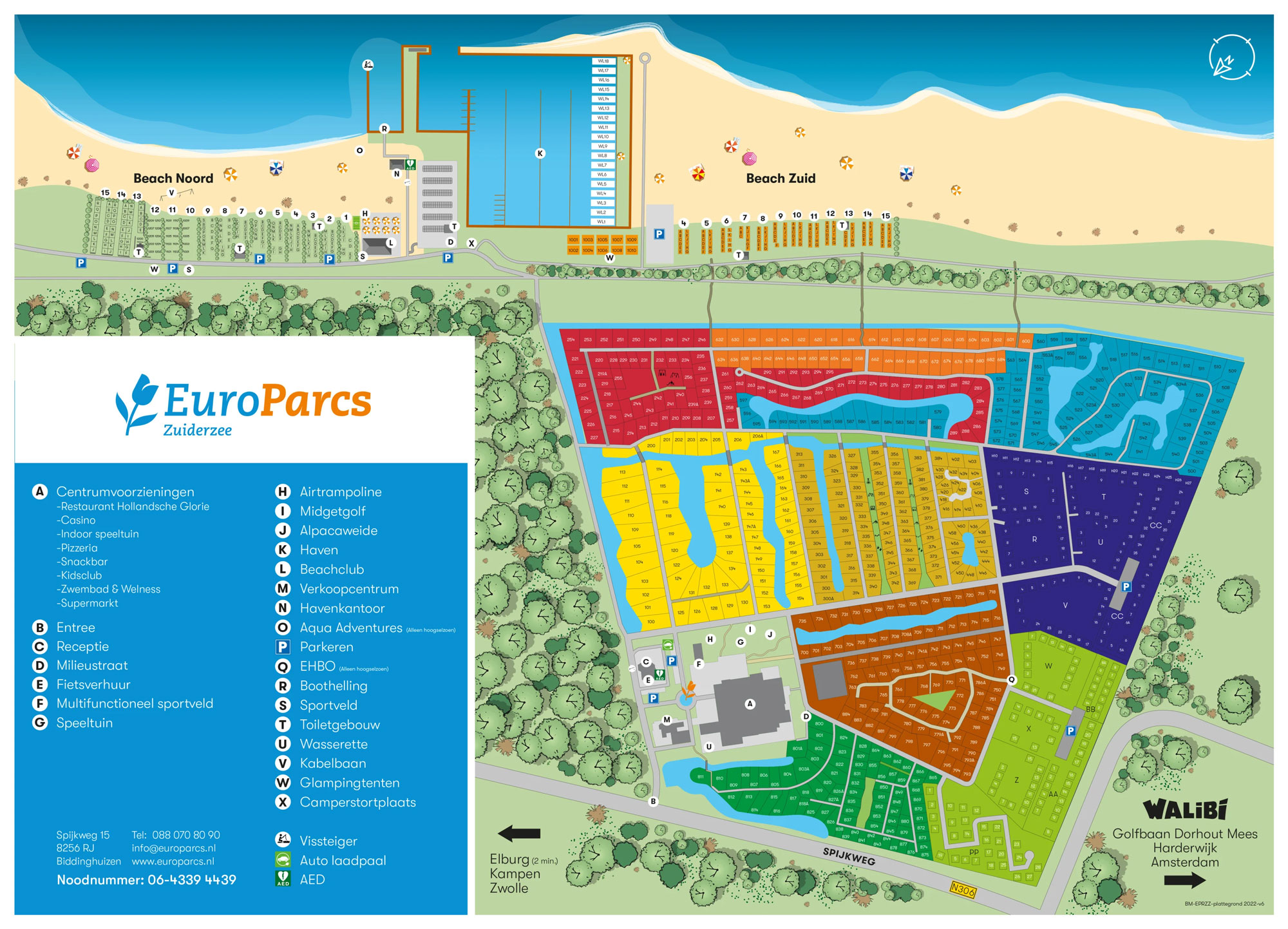 Campsite map EuroParcs Zuiderzee