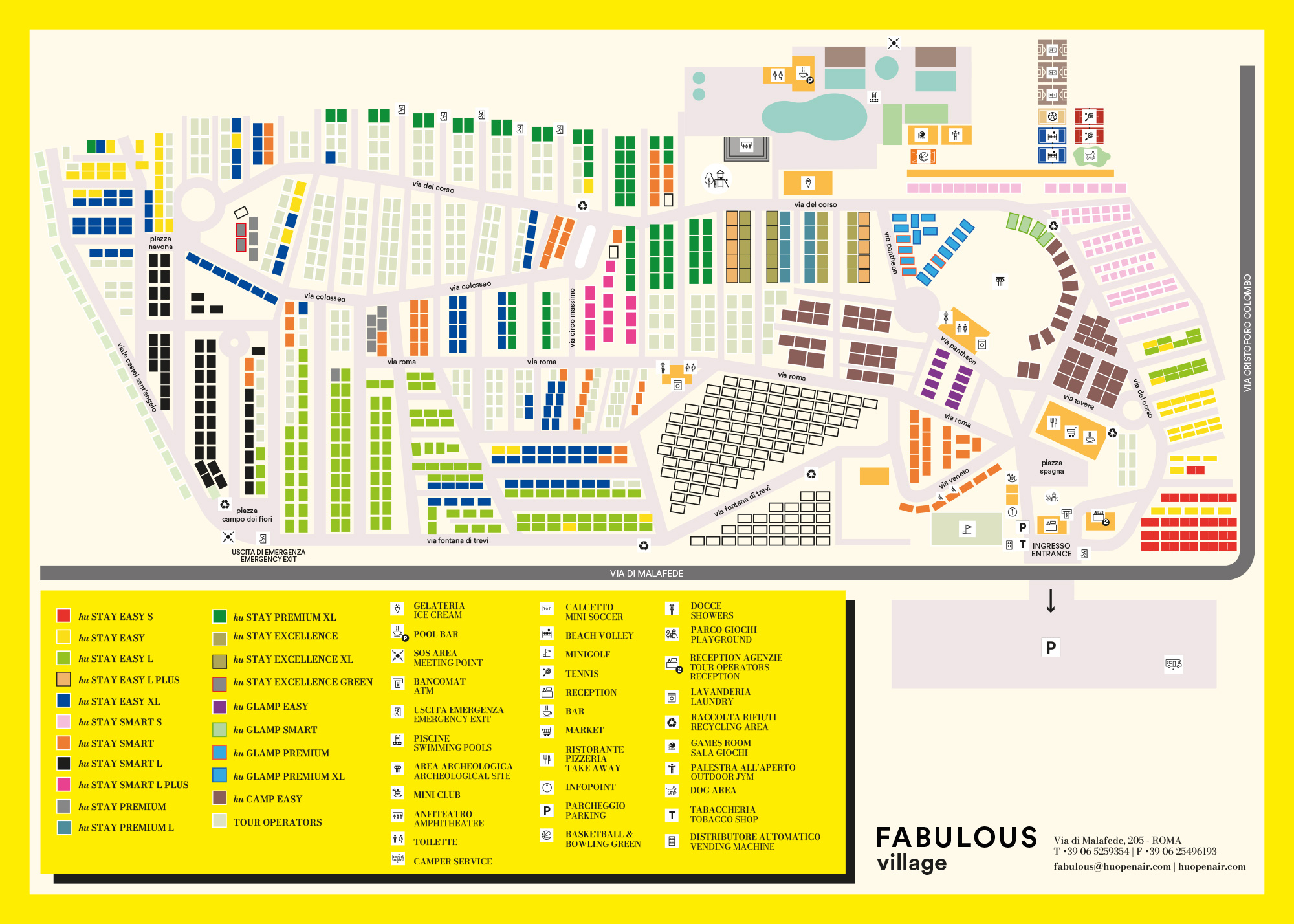 Campsite map Fabulous village