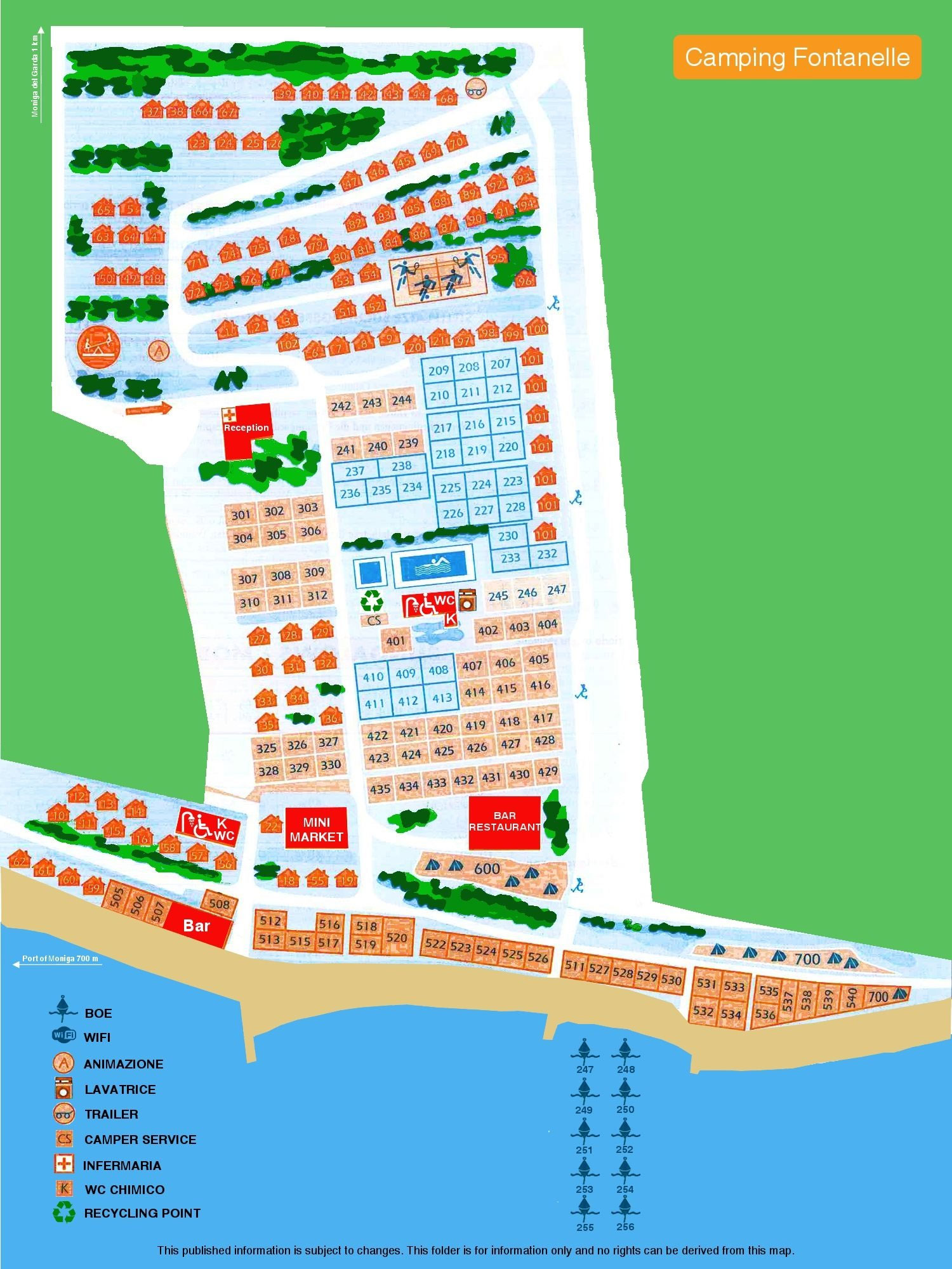 Campsite map Fontanelle