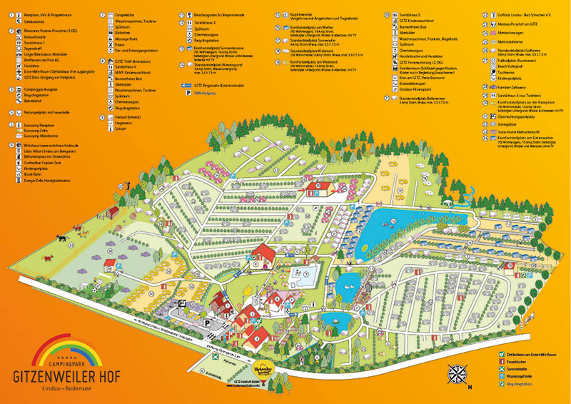 Campsite map Gitzenweiler Hof