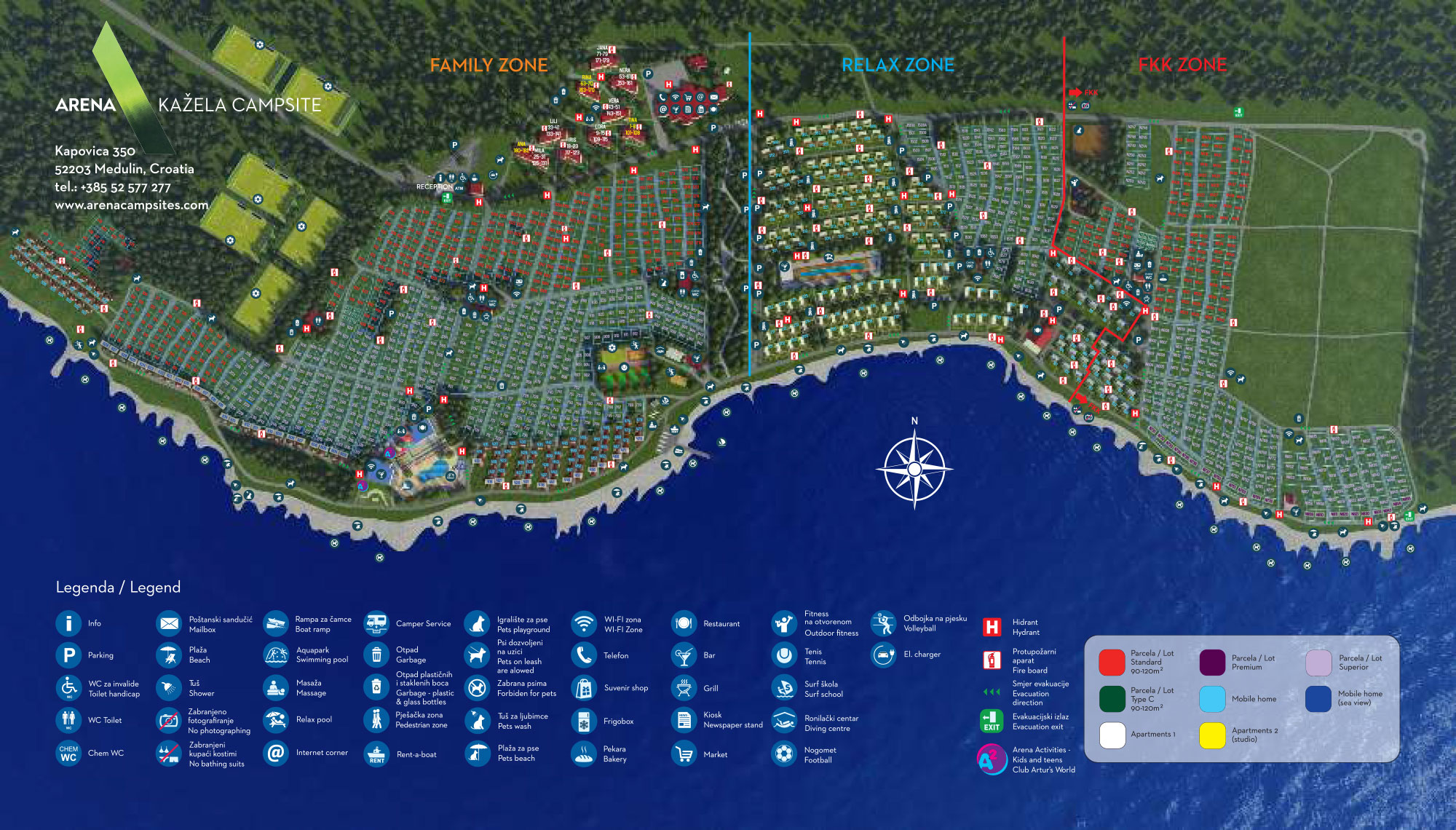Campsite map Grand Kazela