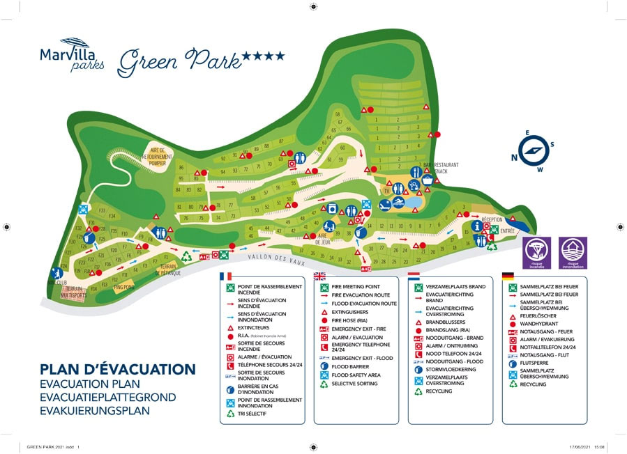 Campsite map Green Park
