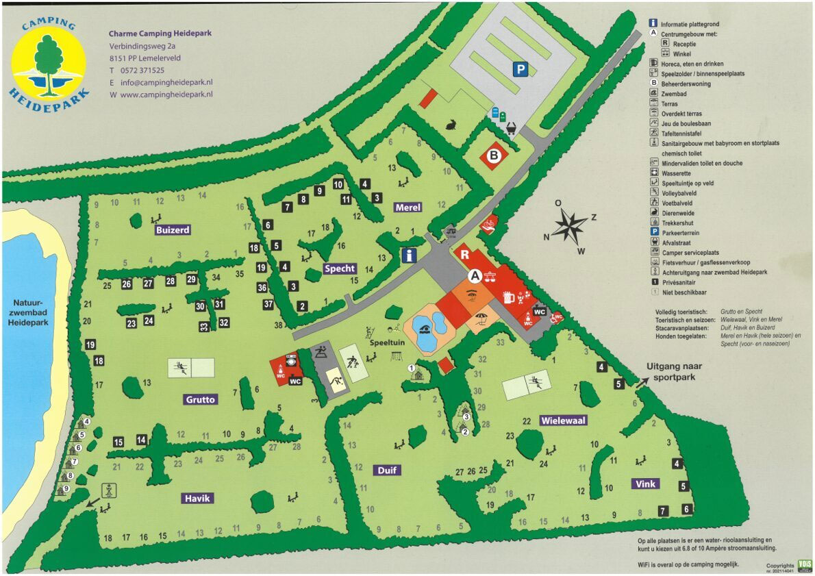 Campsite map Heidepark