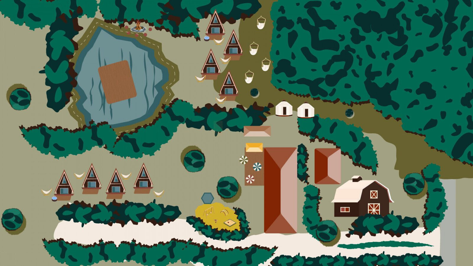 Campsite map Het Wylde Pad
