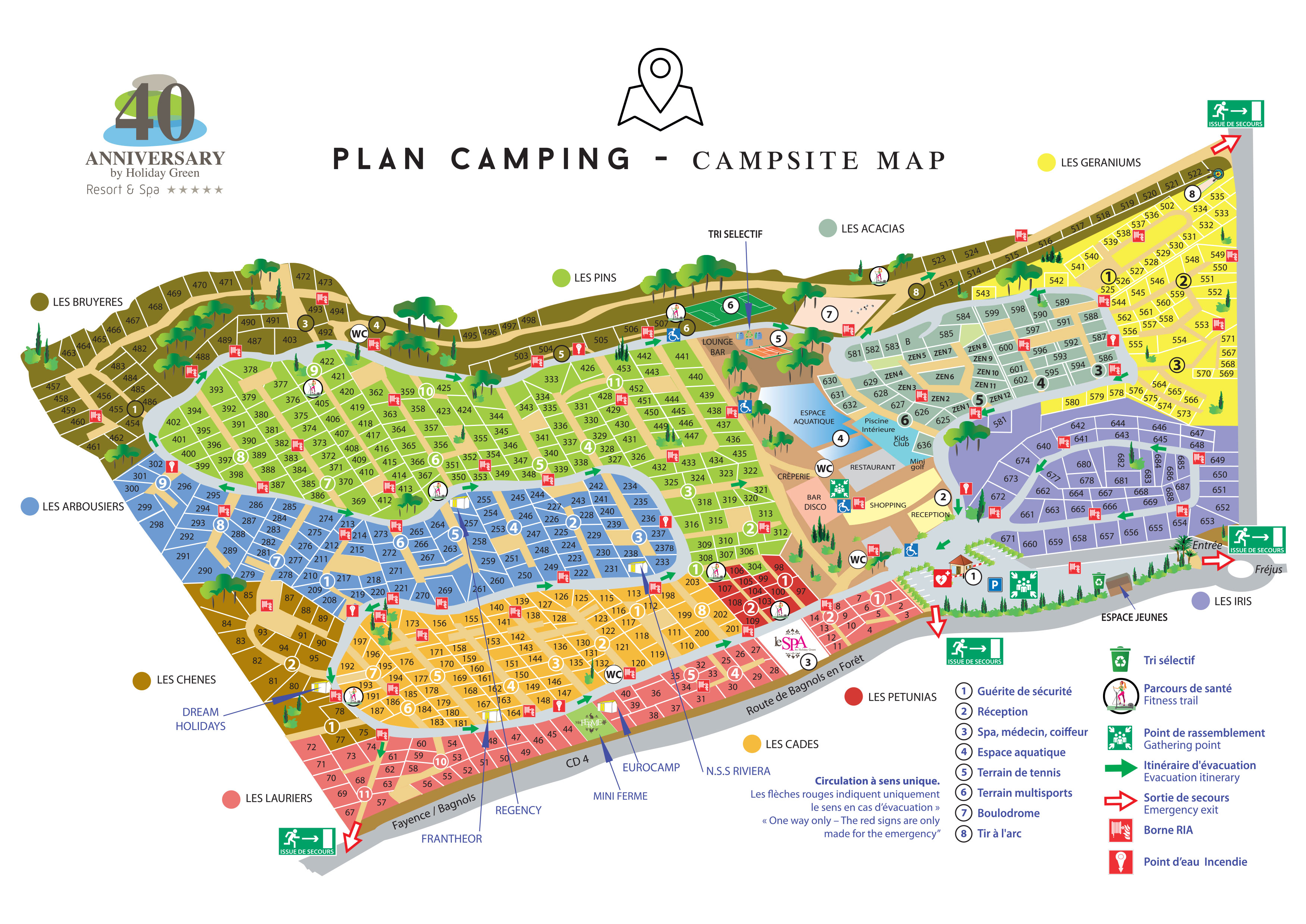 Campsite map Holiday Green