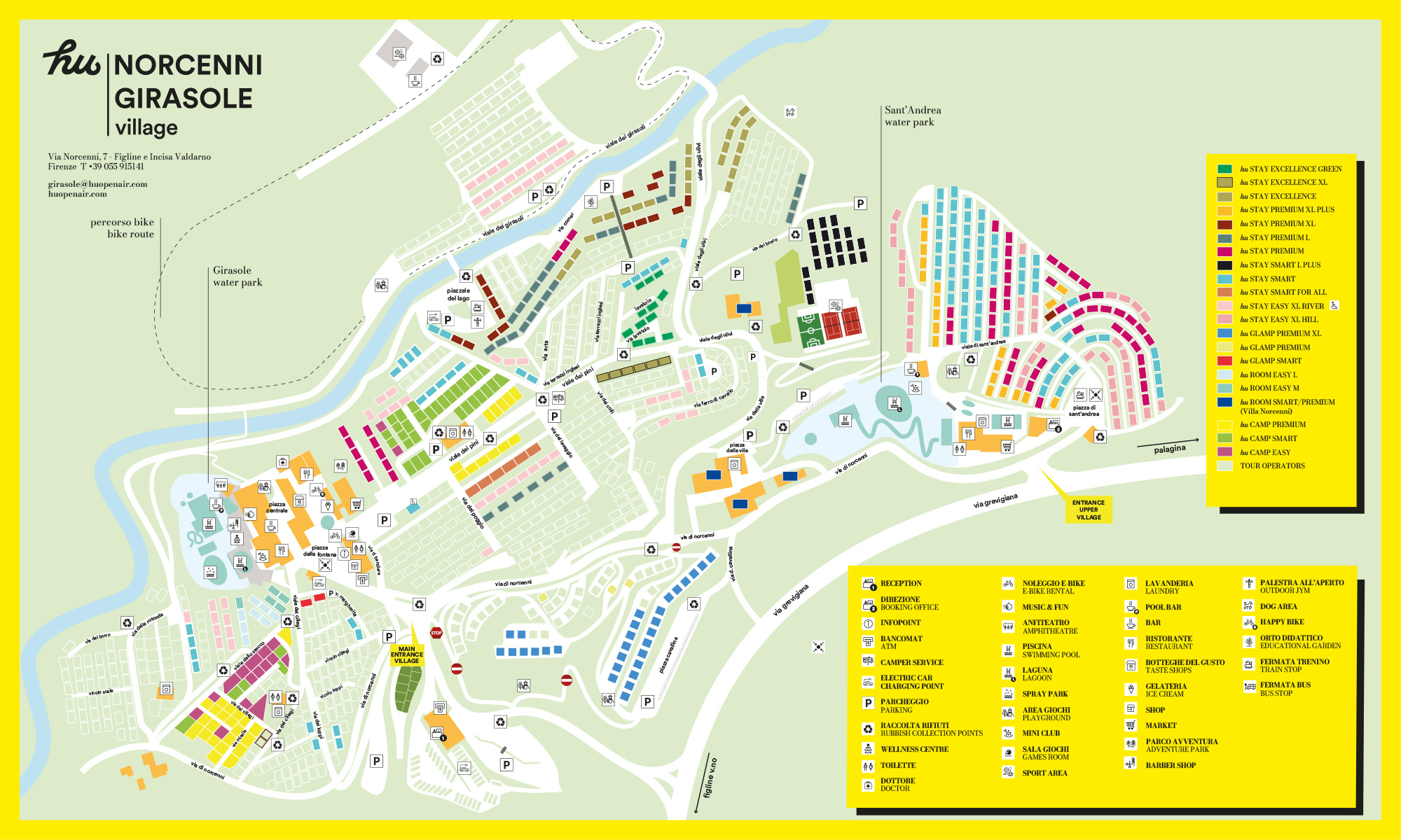 Campsite map hu Norcenni Girasole village