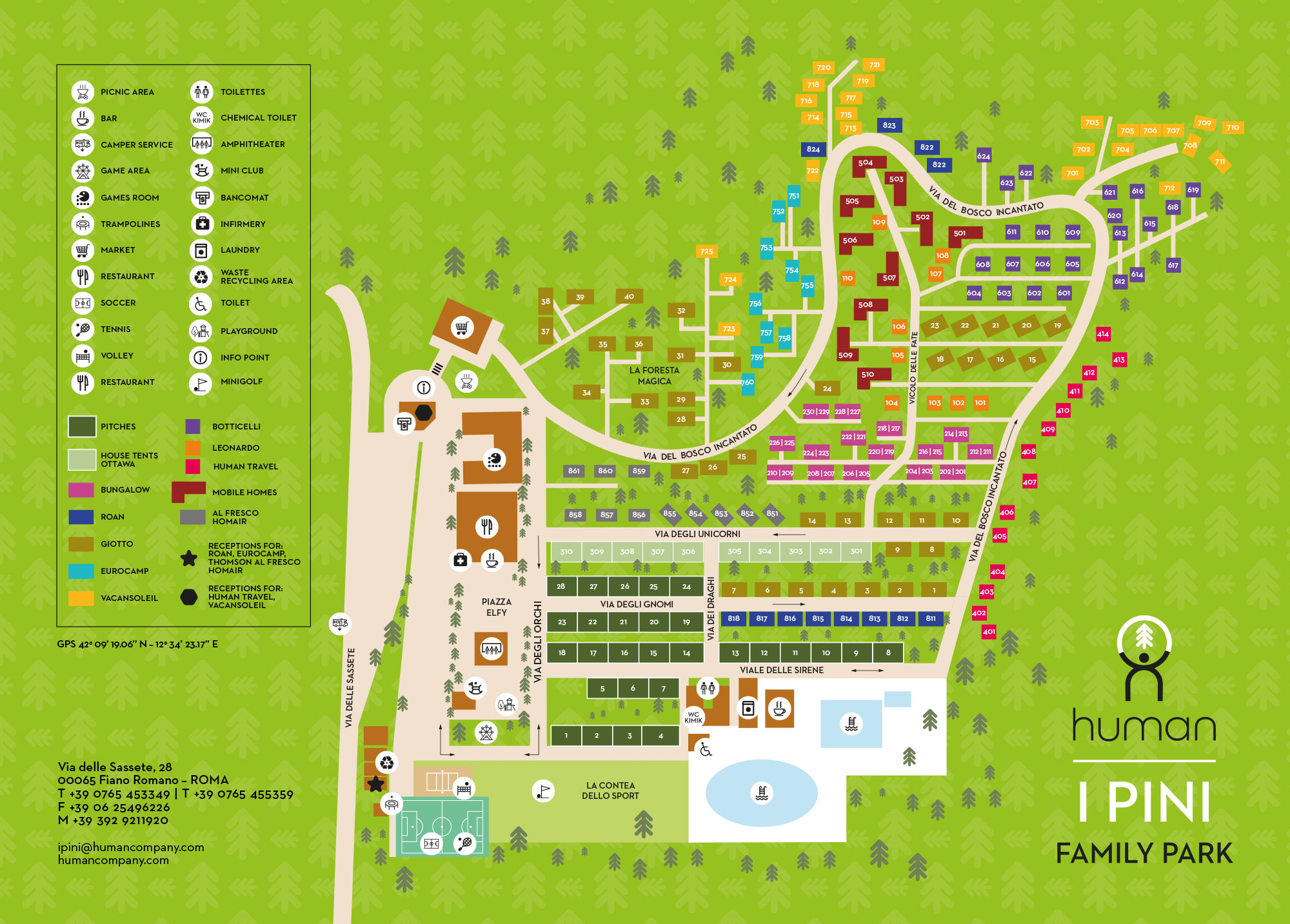 Campsite map I Pini
