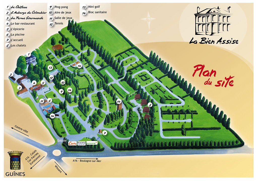 Campsite map La Bien Assise
