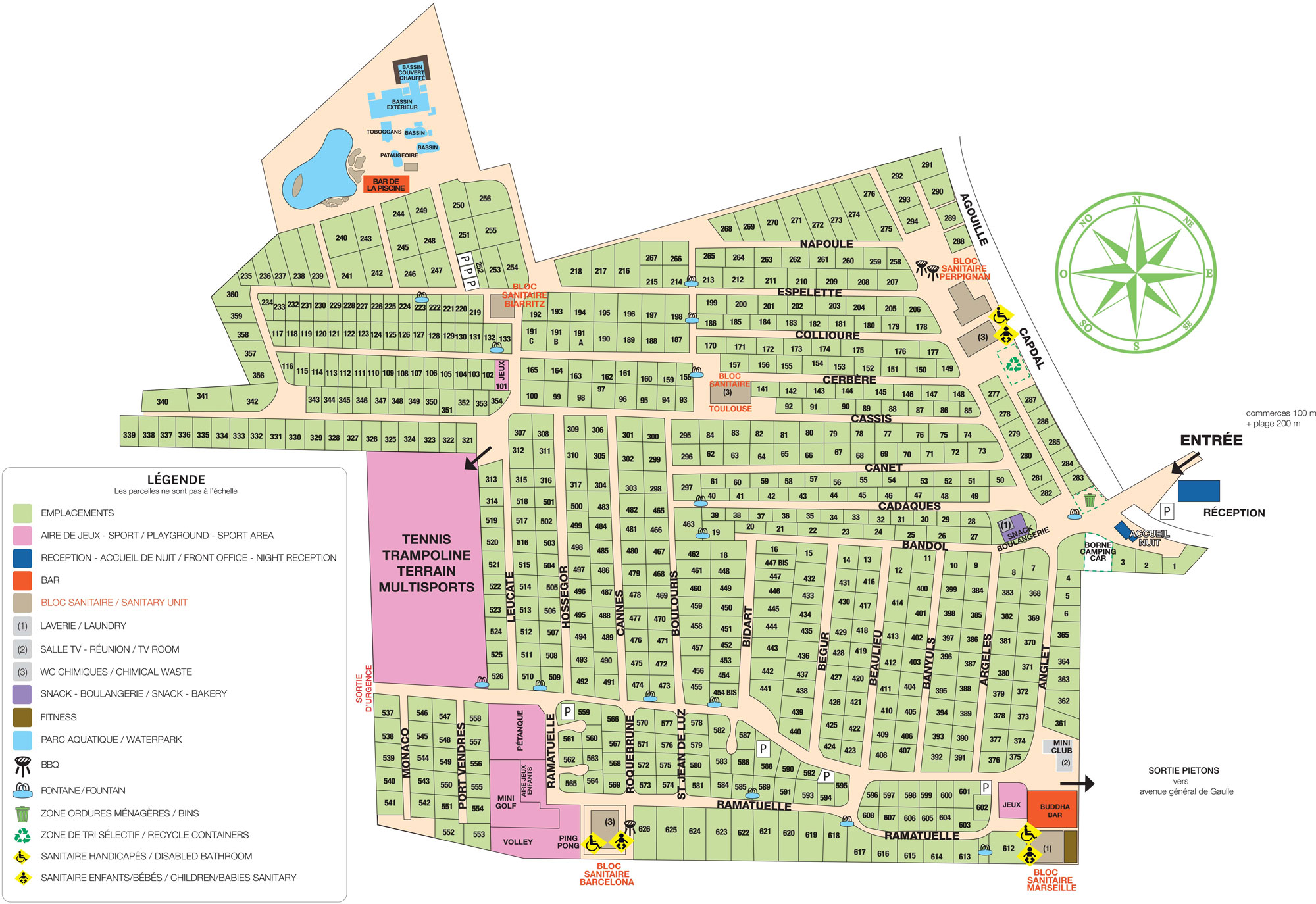 Campsite map La Chapelle