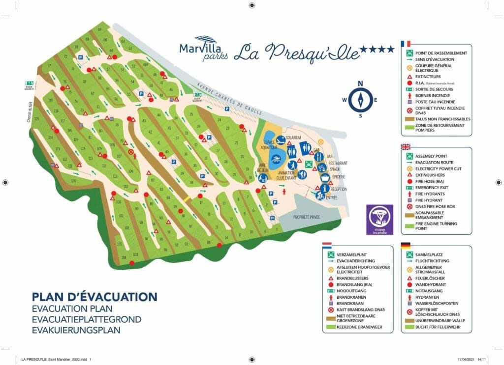 Campsite map La Presqu'île de St-Mandrier
