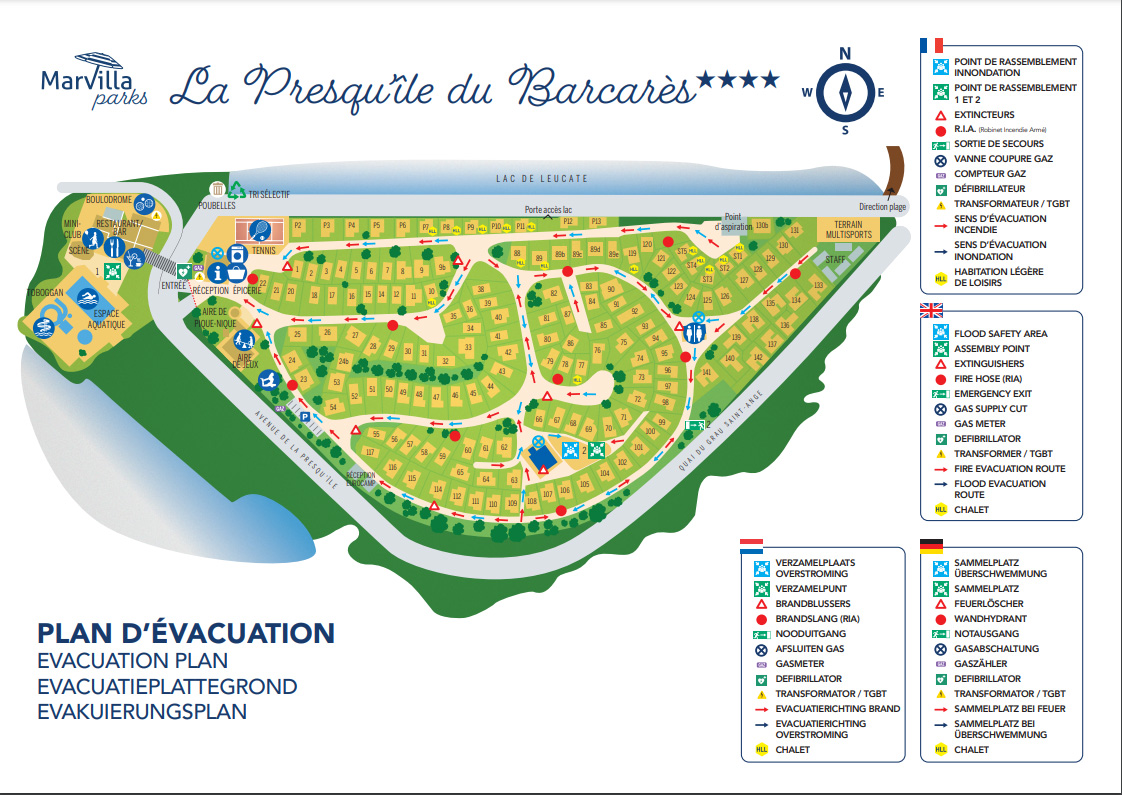 Campsite map La Presqu'île du Barcarès