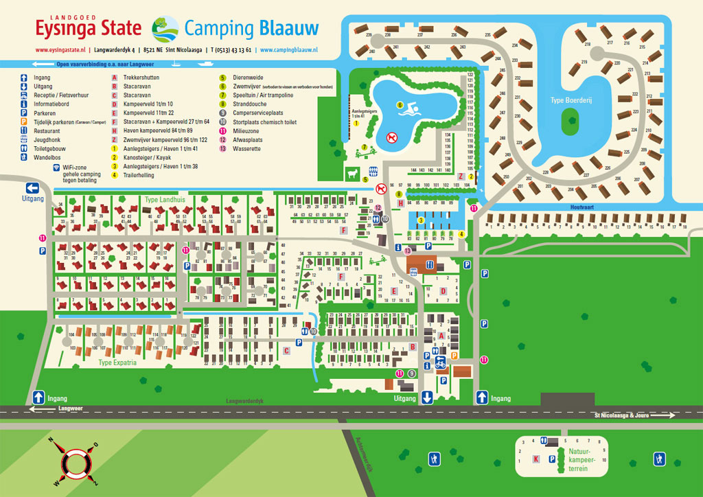 Campsite map Landgoed Eysinga State