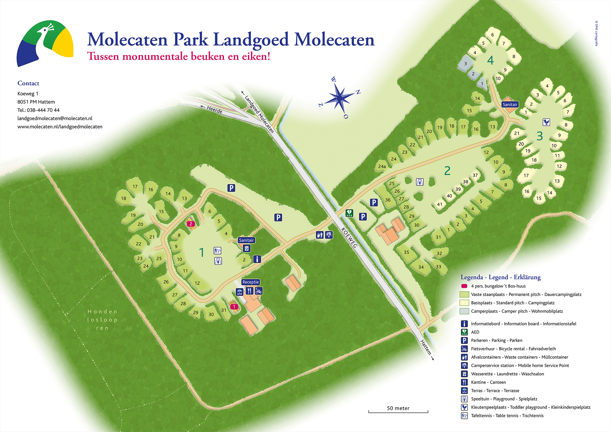Campsite map Landgoed Molecaten