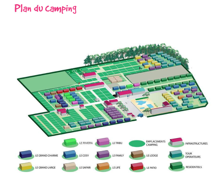 Campsite map Le Bon Port 
