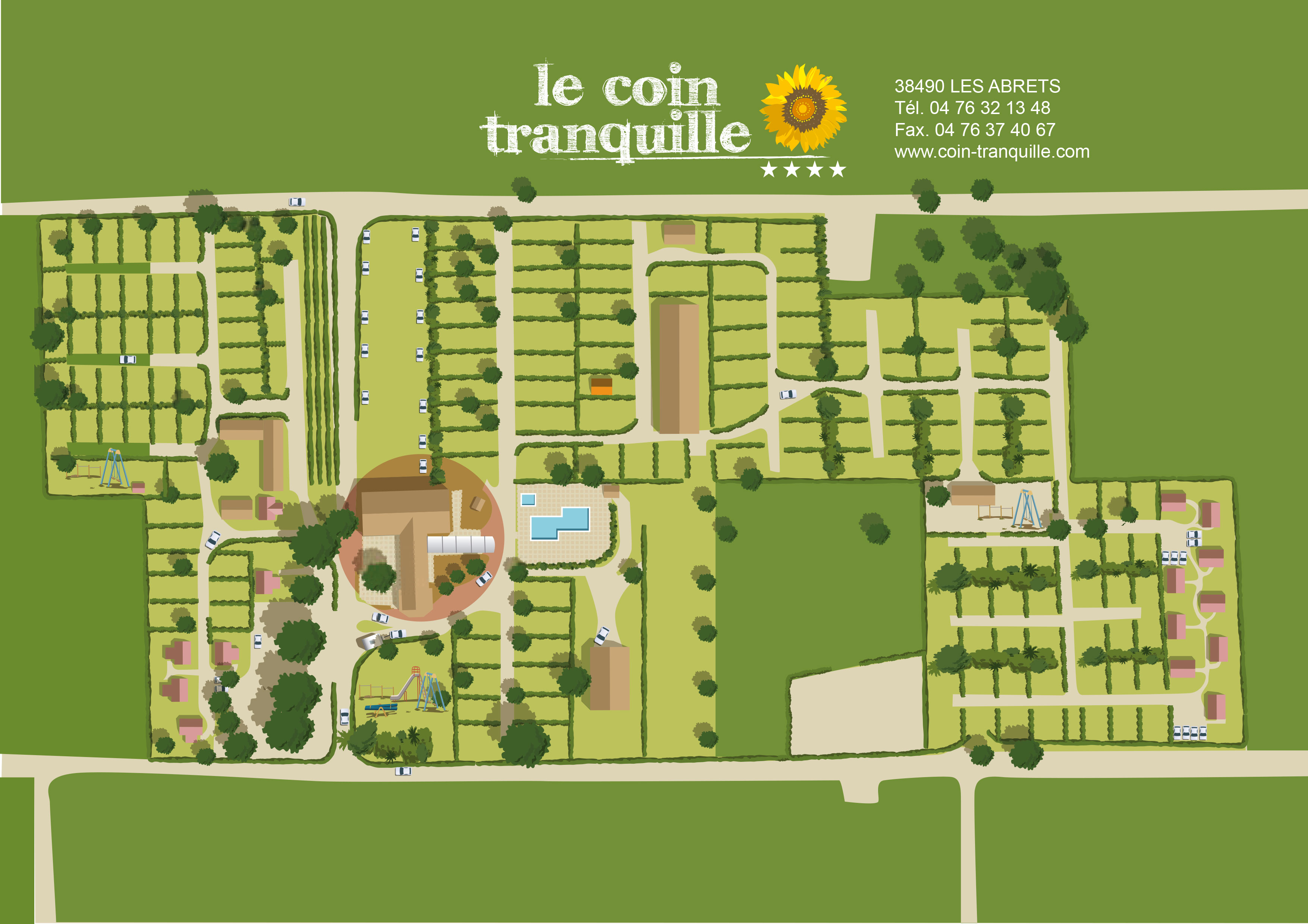 Campsite map Le Coin Tranquille