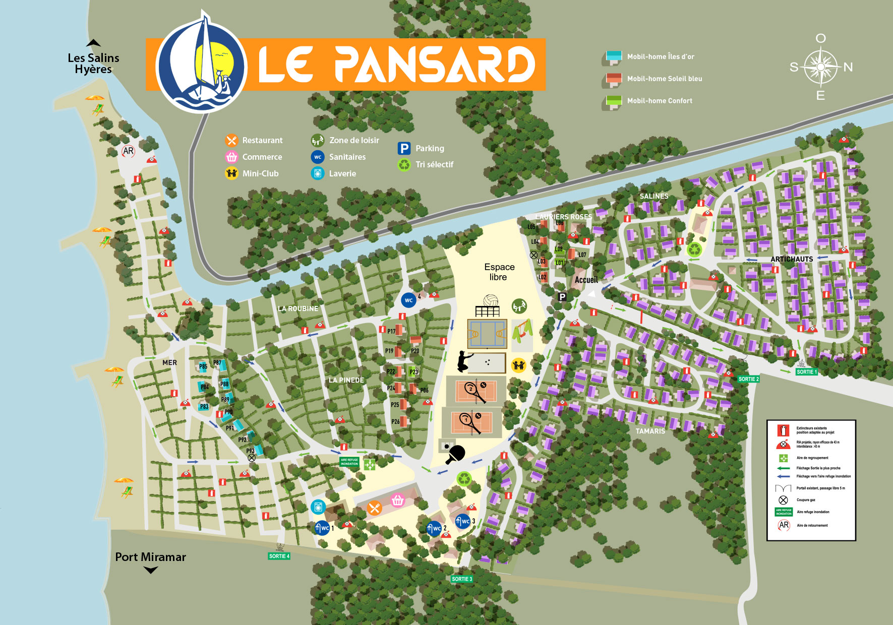 Campsite map Le Pansard