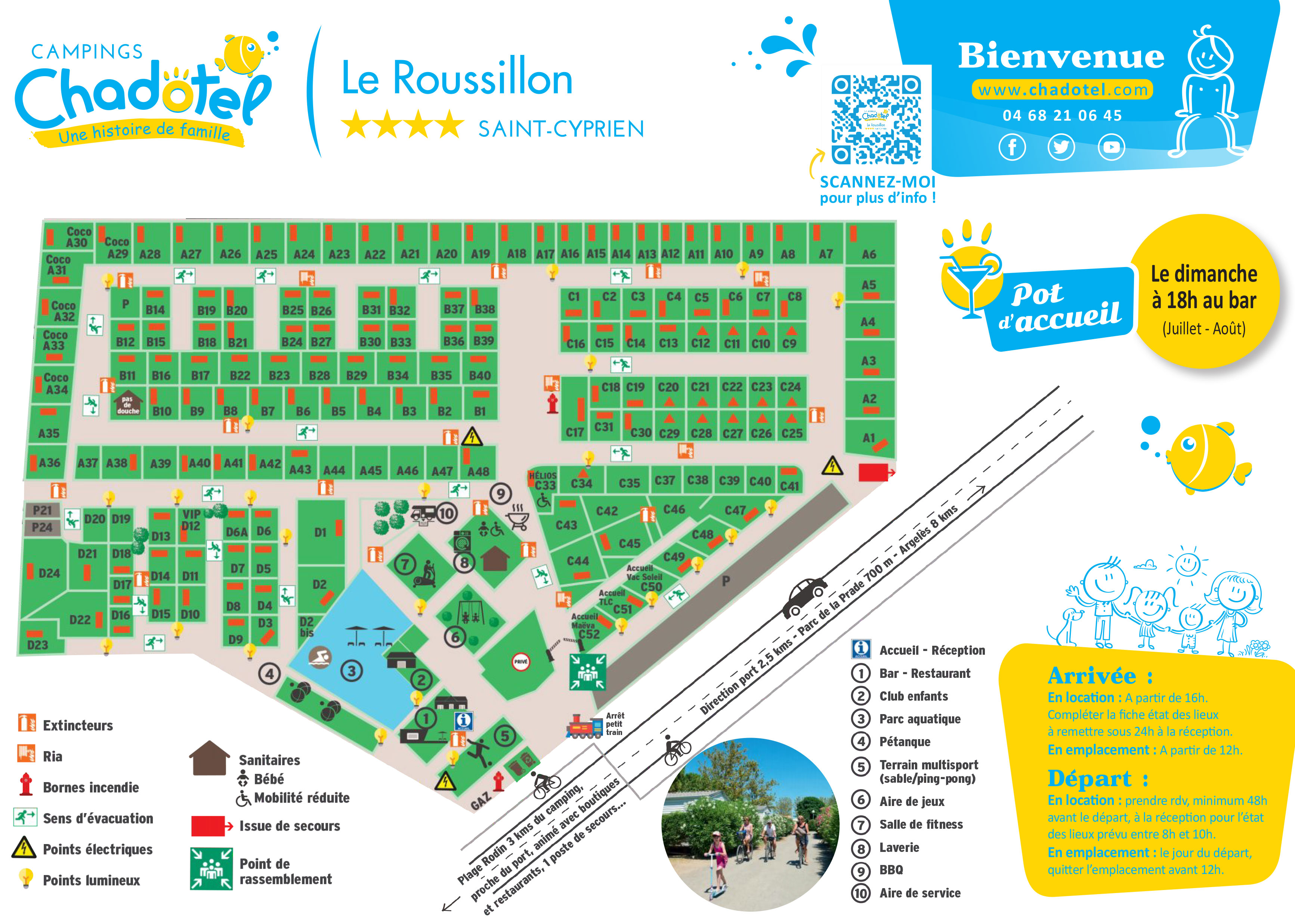 Campsite map Le Roussillon