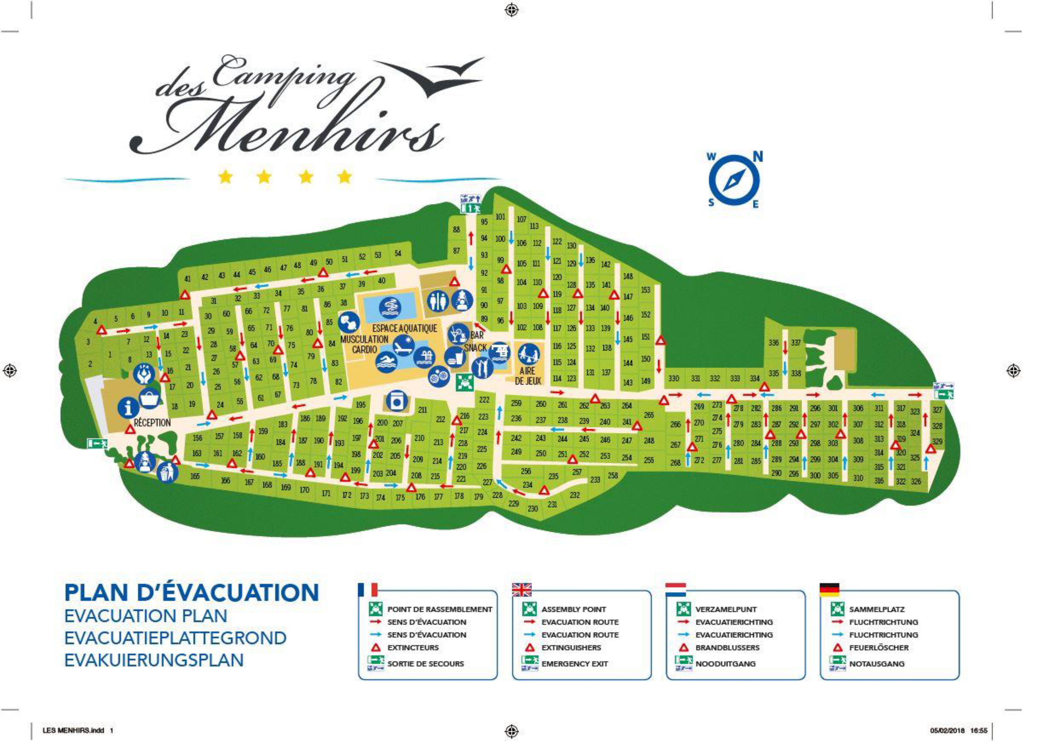 Campsite map Les Menhirs