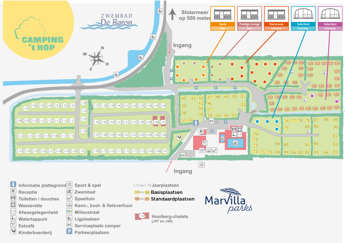 Campsite map Marvilla Parks Friese Meren