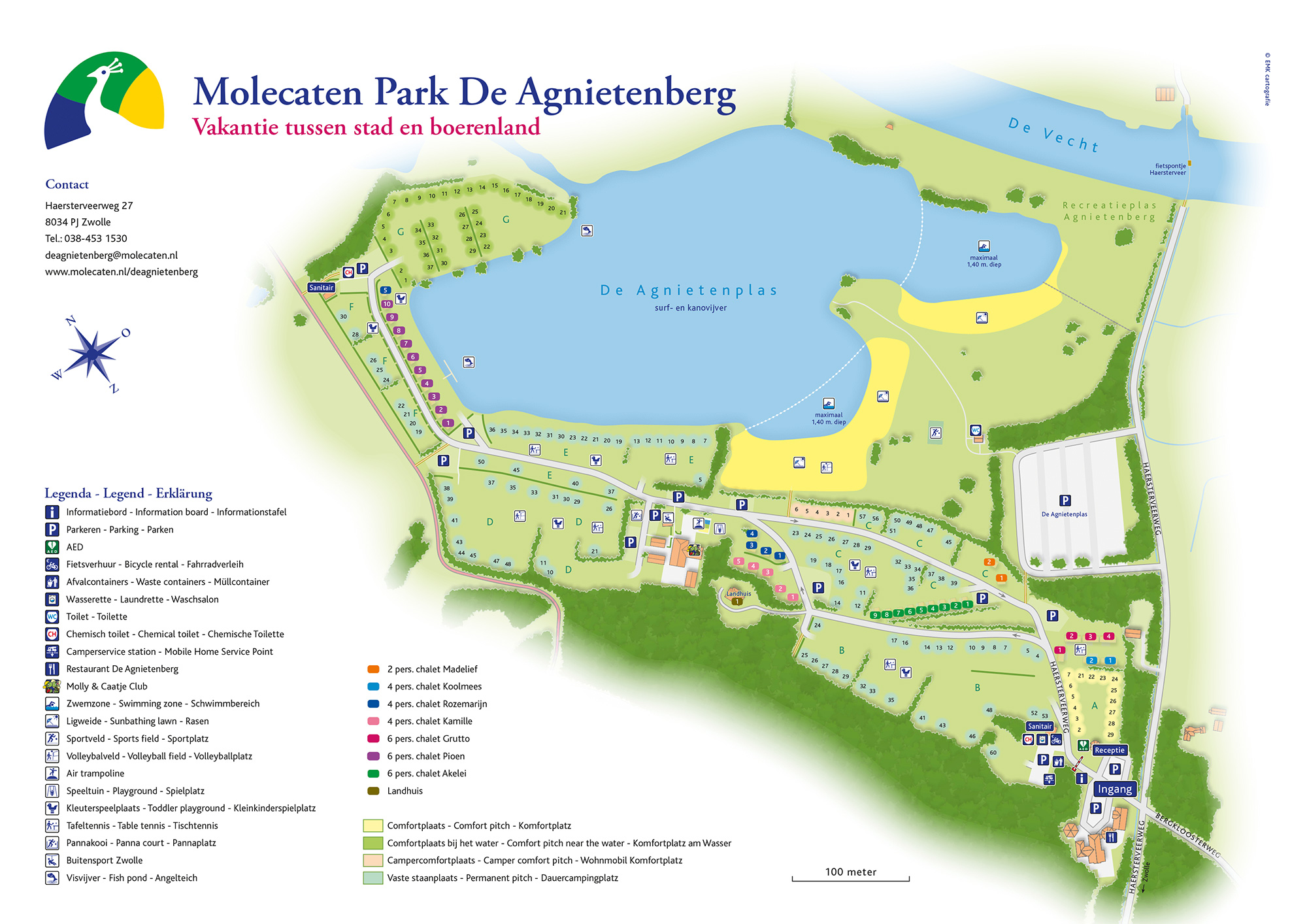 Campsite map Molecaten Park De Agnietenberg