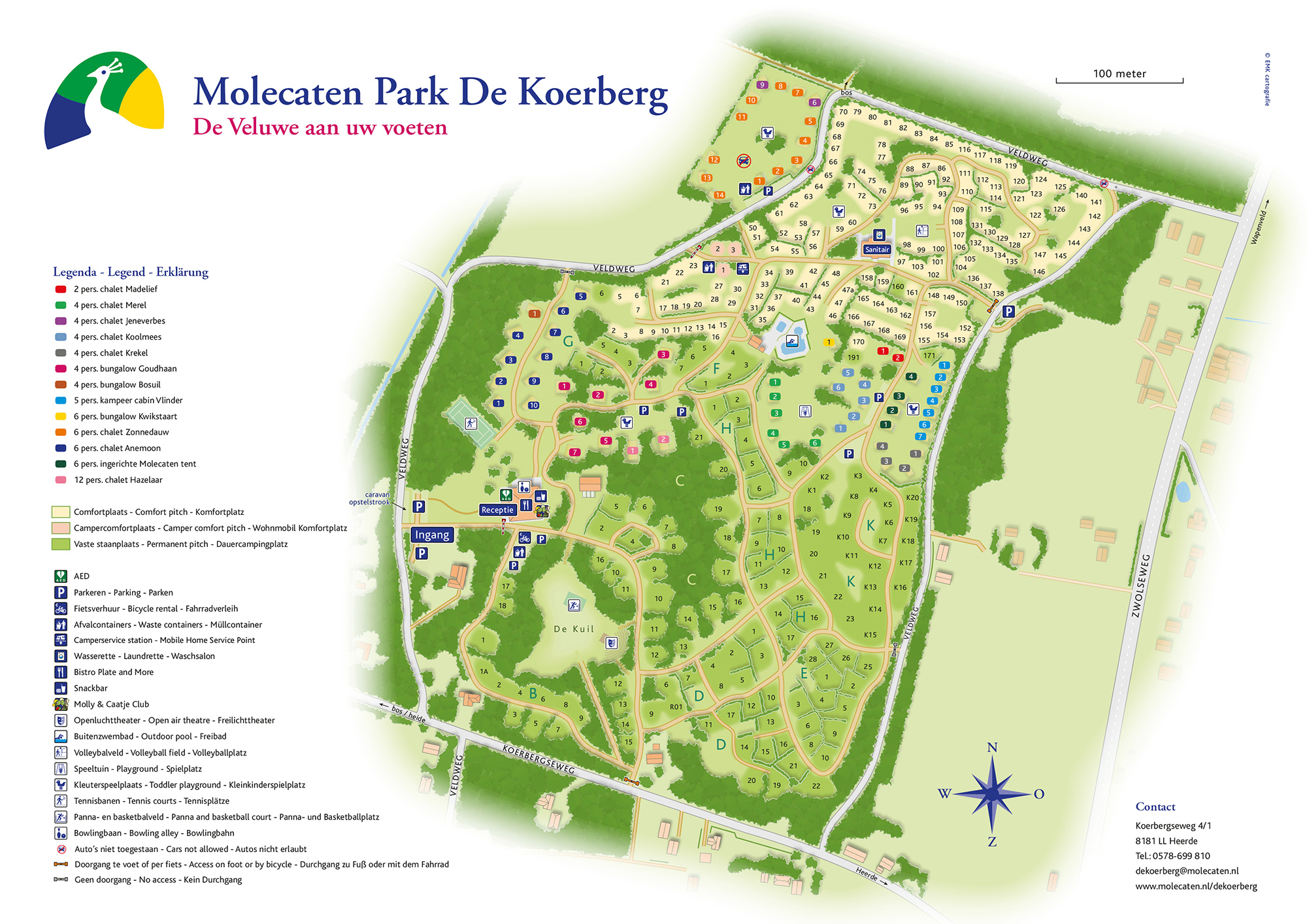 Campsite map Molecaten Park De Koerberg