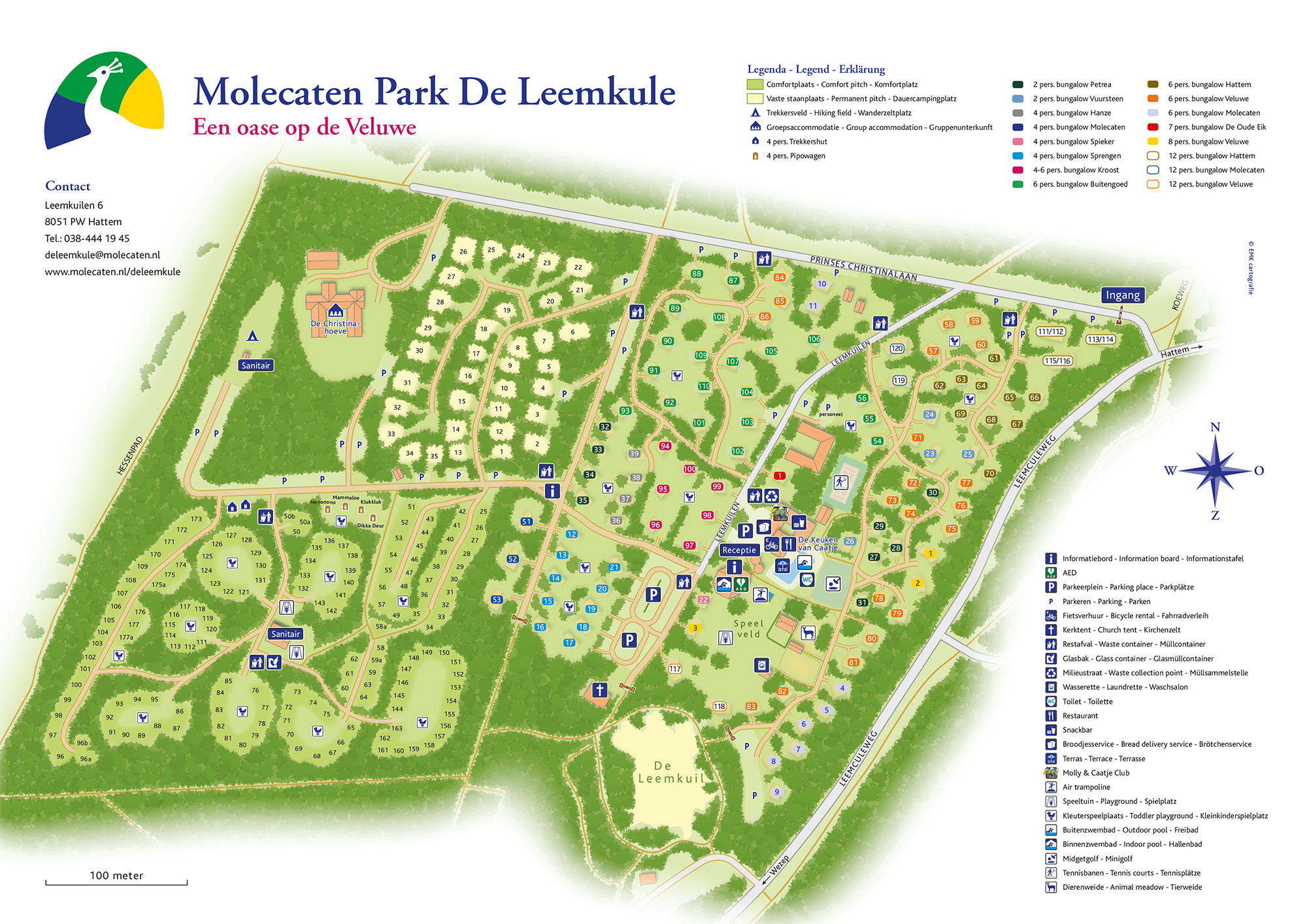 Campsite map Molecaten Park De Leemkule