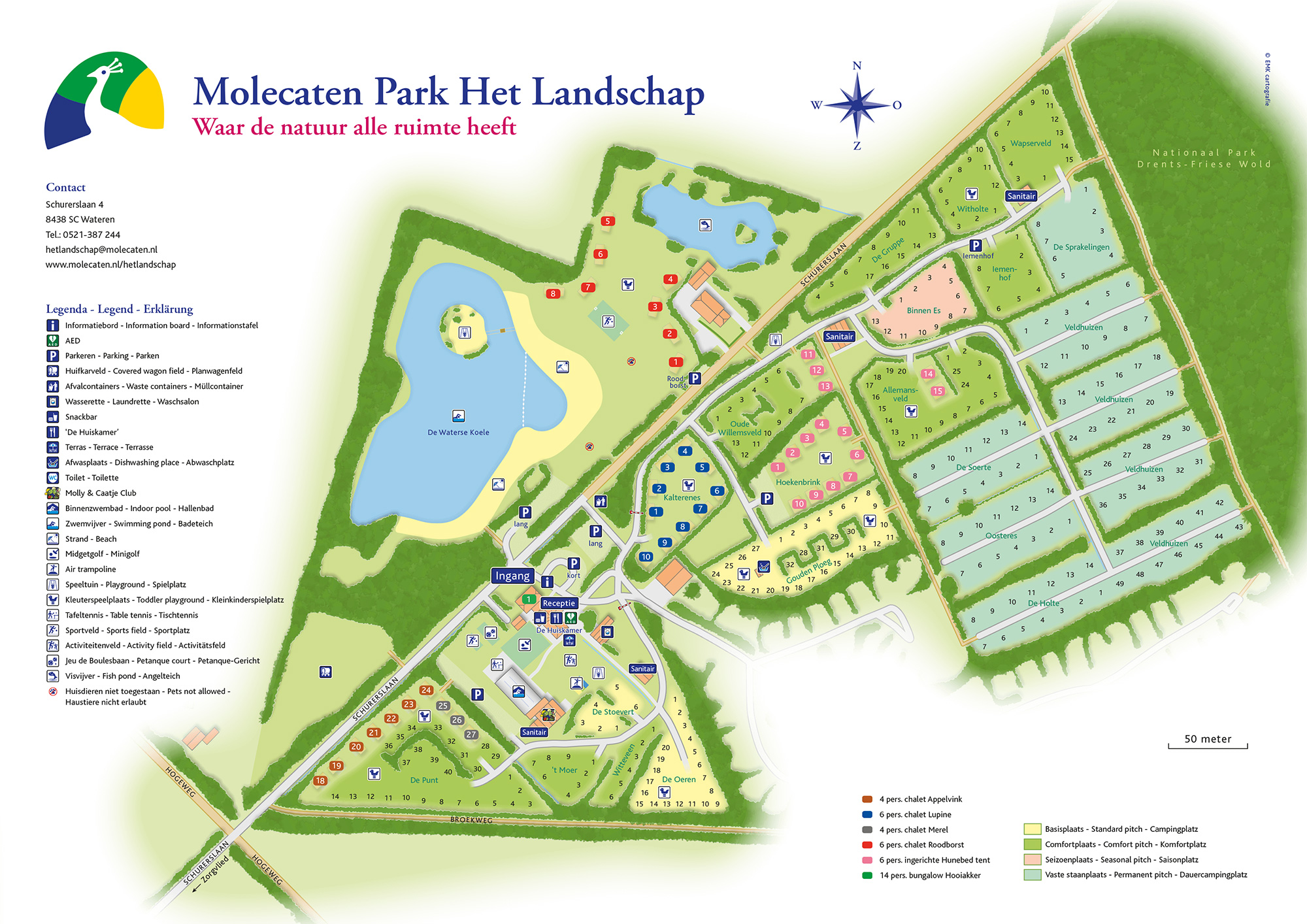 Campsite map Molecaten Park Het Landschap