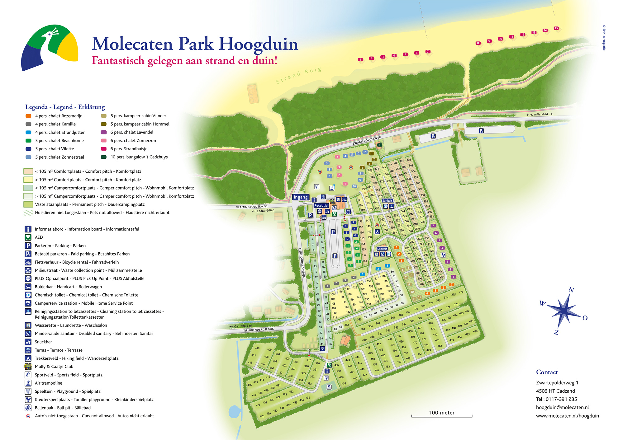 Campsite map Molecaten Park Hoogduin