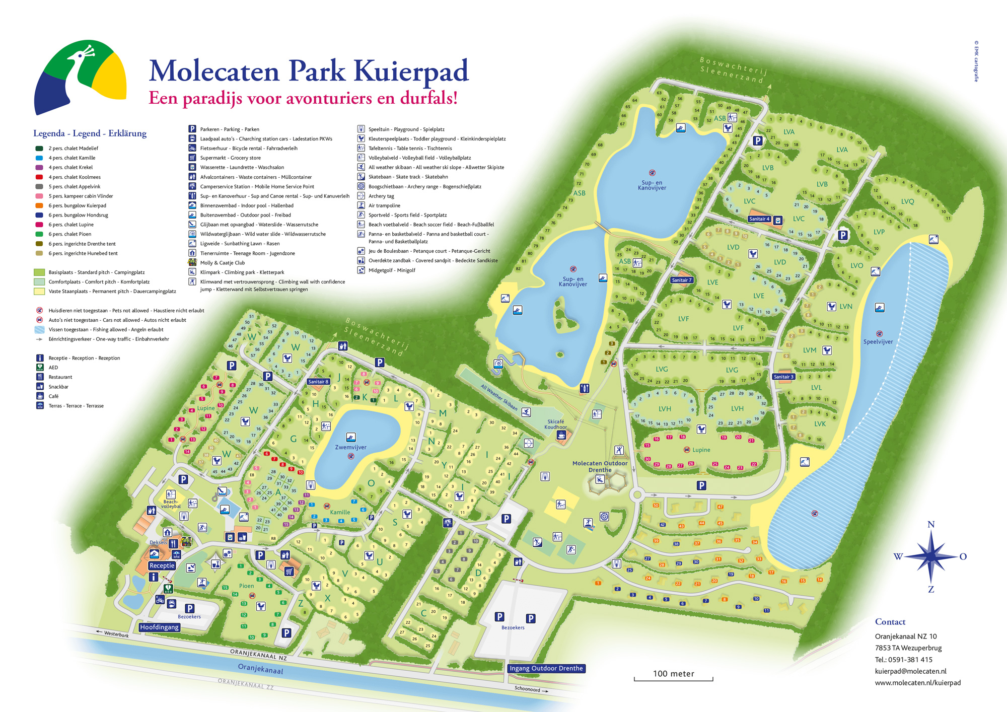 Campsite map Molecaten Park Kuierpad