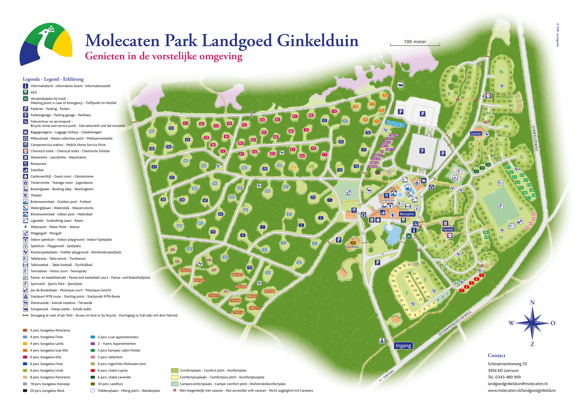 Campsite map Molecaten Park Landgoed Ginkelduin