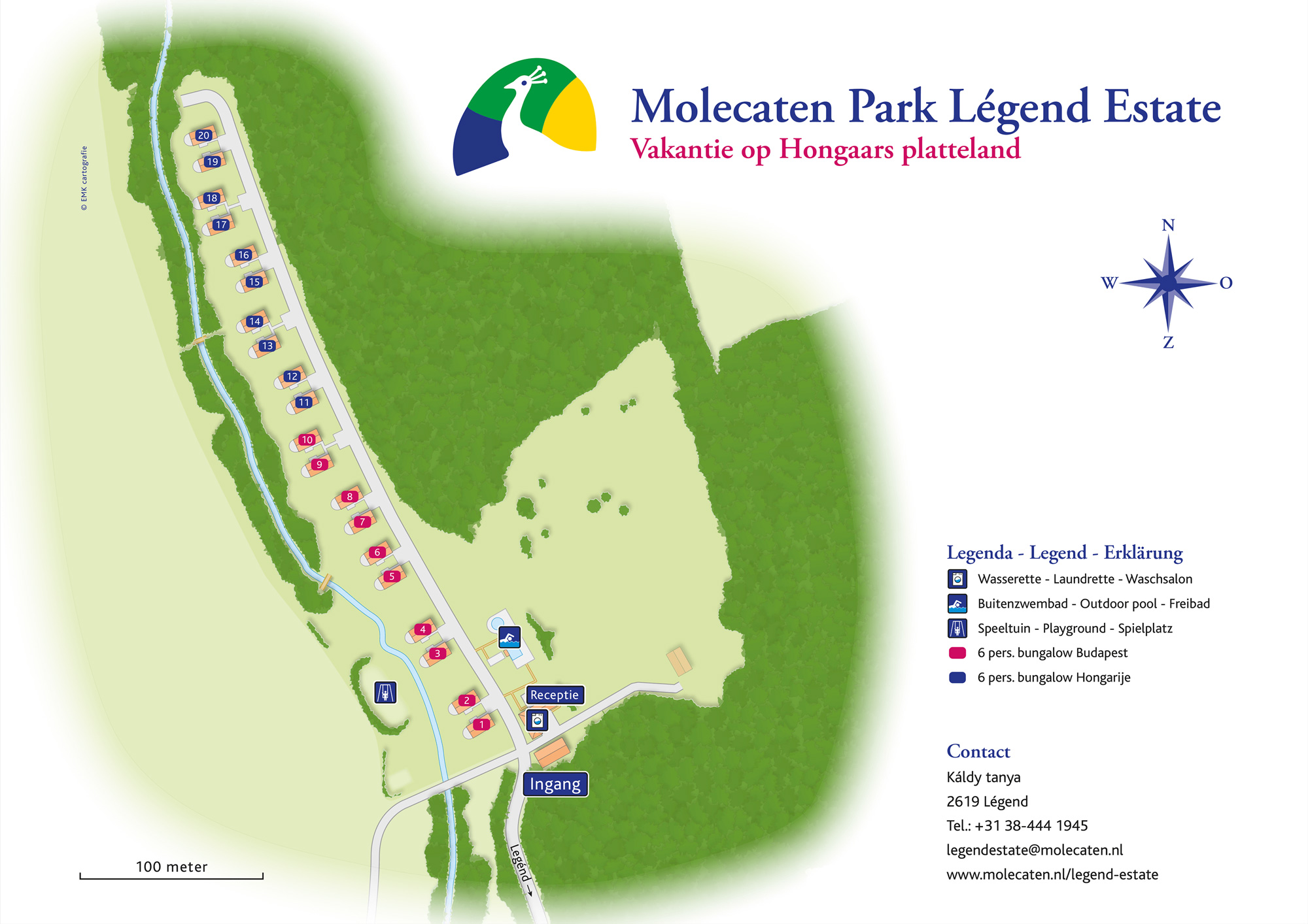 Campsite map Molecaten Park Legend Estate