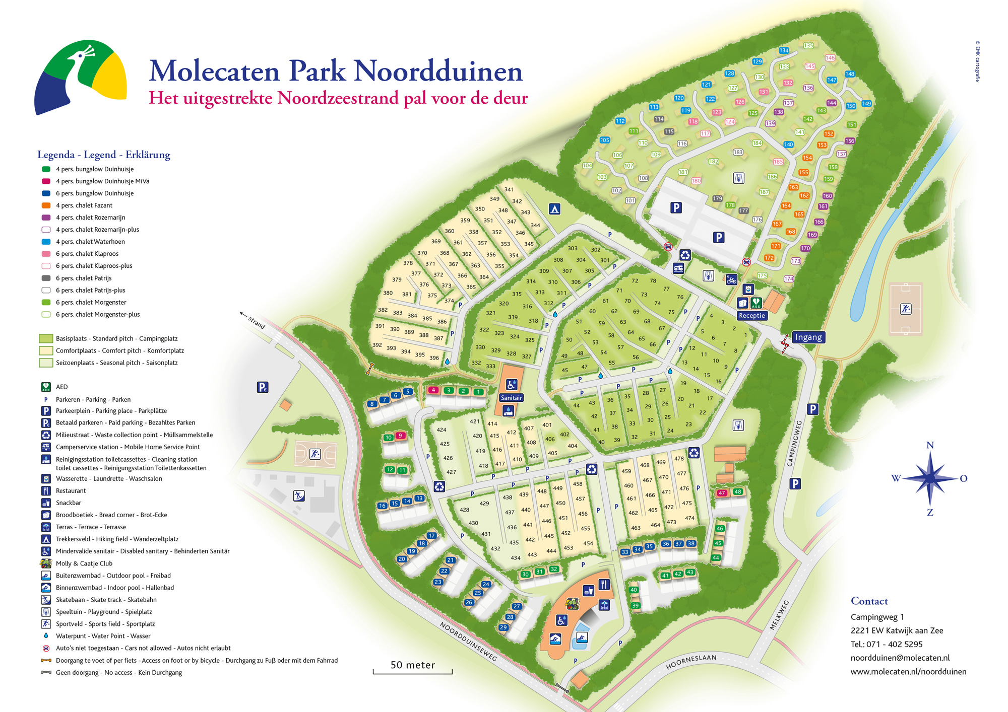 Campsite map Molecaten Park Noordduinen